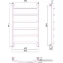 Полотенцесушитель Сунержа Галант+ 500x800 универсальное подключение 03-0200-8050