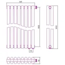 Сунержа Эстет-11 EU50 1800х360 8 секций (состаренная бронза)