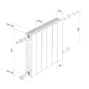 Биметаллический радиатор Royal Thermo PianoForte 500 /Noir Sable (8 секций) VDR
