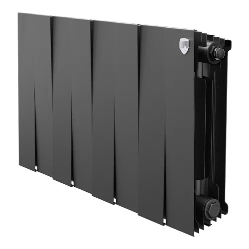 Биметаллический радиатор Royal Thermo PianoForte 300 Чёрный (8 секций)