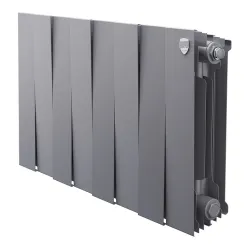 Биметаллический радиатор Royal Thermo PianoForte 300 Серебристый (8 секций)