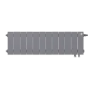 Биметаллический радиатор Royal Thermo PianoForte 200 /Silver Satin (12 секций) VDR