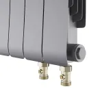 Биметаллический радиатор Royal Thermo Infinity 500 Silver Satin VR80 (4 секции)