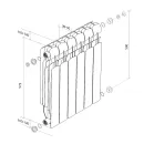 Биметаллический радиатор Royal Thermo Indigo Super+ 500 (6 секций)