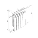 Алюминиевый радиатор Royal Thermo Indigo 500 (8 секций)