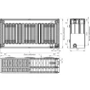 Стальной панельный радиатор Лидея ЛК 33-309 тип 33 300x900